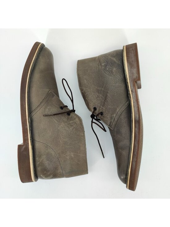 Clarks Bushacre 2 Men’s 12 US Boots Leather Gray Distressed Chukka 26113054 main image 6